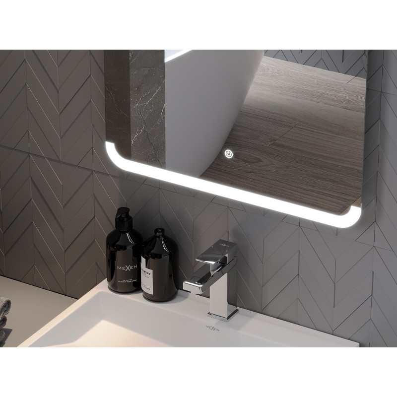 Mexen Nida espejo de baño iluminado 140 x 80 cm, LED 6000K, antivaho - 9806-140-080-611-00