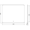 Mexen Nida specchio da bagno retroilluminato 120 x 100 cm, LED 6000K, antiappannamento - 9806-120-100-611-00