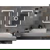 Mexen Onyx miroir de salle de bain rétroéclairé avec miroir cosmétique 60 x 80 cm, LED 6000K, antibuée - 9813-060-080-611-00