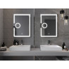 Mexen Onyx verlicht badkamerspiegel met cosmeticaspiegel 60 x 80 cm, LED 6000K, antivries - 9813-060-080-611-00