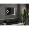 Mexen Onyx espejo de baño iluminado con espejo cosmético 80 x 60 cm, LED 6000K, antivaho - 9813-080-060-611-00