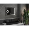 Mexen Onyx lustro łazienkowe podświetlane z lusterkiem kosmetycznym 80 x 60 cm, LED 6000K, antypara - 9813-080-060-611-00