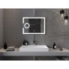 Mexen Onyx espejo de baño iluminado con espejo cosmético 80 x 60 cm, LED 6000K, antivaho - 9813-080-060-611-00