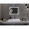 Mexen Onyx illuminated bathroom mirror with cosmetic mirror 80 x 60 cm, LED 6000K, anti-fog - 9813-080-060-611-00