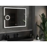 Mexen Onyx verlichte badkamer spiegel met cosmetische spiegel 100 x 80 cm, LED 6000K, anti-condens - 9813-100-080-611-00