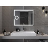 Mexen Onyx verlichte badkamer spiegel met cosmetische spiegel 100 x 80 cm, LED 6000K, anti-condens - 9813-100-080-611-00