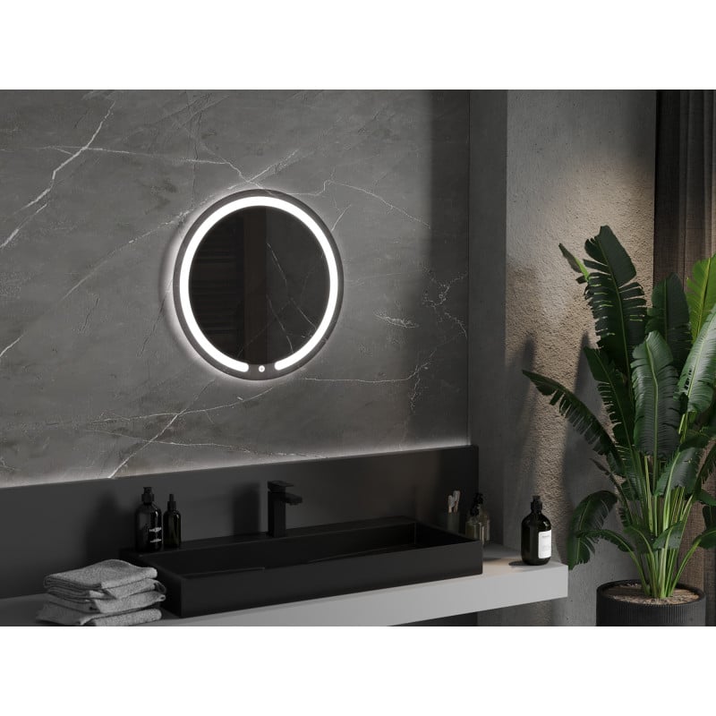 Mexen Rose lustro łazienkowe podświetlane, okragłe 60 cm, LED 6000K, antypara - 9810-060-060-611-00