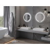 Mexen Rose miroir de salle de bain éclairé, rond 60 cm, LED 6000K, anti-buée - 9810-060-060-611-00