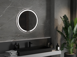 Mexen Rose miroir de salle de bain rétroéclairé, rond 70 cm, LED 6000K, antibuée - 9810-070-070-611-00