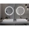 Mexen Rose ronde verlichte badkamerspiegel, 70 cm, LED 6000K, anti-condens - 9810-070-070-611-00