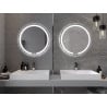 Mexen Rose verlichte badkamer spiegel, rond 70 cm, LED 6000K, anti-condens - 9810-070-070-611-00