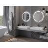 Mexen Rose verlichte badkamer spiegel, rond 70 cm, LED 6000K, anti-condens - 9810-070-070-611-00