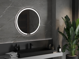 Mexen Rose ronde spiegel voor badkamer, verlicht, 80 cm, LED 6000K, anti-condens - 9810-080-080-611-00
