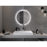 Mexen Rose verlichte badkamer spiegel, rond 80 cm, LED 6000K, anti-condens - 9810-080-080-611-00