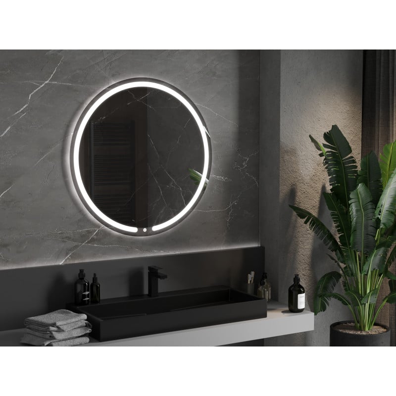 Mexen Rose lustro łazienkowe podświetlane, okrągłe 90 cm, LED 6000K, antypara - 9810-090-090-611-00