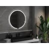 Mexen Rose illuminated bathroom mirror, round 90 cm, LED 6000K, anti-fog - 9810-090-090-611-00