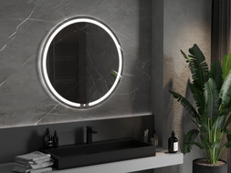 Mexen Rose miroir de salle de bain éclairé, rond 90 cm, LED 6000K, anti-buée - 9810-090-090-611-00