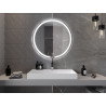 Mexen Rose verlicht badkamer spiegel, rond 90 cm, LED 6000K, anti-condens - 9810-090-090-611-00
