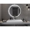 Mexen Rose ronde badkamer spiegel met verlichting, 100 cm, LED 6000K, anti-condens - 9810-100-100-611-00