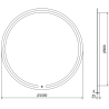 Mexen Rose miroir de salle de bain éclairé, rond 100 cm, LED 6000K, antibuée - 9810-100-100-611-00