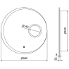 Mexen Ella beleuchteter Badezimmerspiegel mit Kosmetikspiegel, rund 60 cm, LED 6000K, Antibeschlag - 9811-060-060-611-00