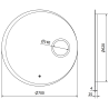 Mexen Ella beleuchteter Badezimmerspiegel mit Kosmetikspiegel, rund 70 cm, LED 6000K, Antibeschlag - 9811-070-070-611-00