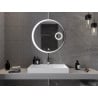 Mexen Ella verlicht badkamer spiegel met cosmetica spiegel, rond 80 cm, LED 6000K, anti-condens - 9811-080-080-611-00