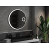 Mexen Ella espejo de baño iluminado con espejo cosmético, redondo 90 cm, LED 6000K, antivaho - 9811-090-090-611-00