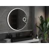 Mexen Ella specchio da bagno illuminato con specchietto cosmetico, rotondo 100 cm, LED 6000K, antinebbia - 9811-100-100-611-00