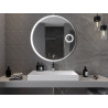 Mexen Ella specchio da bagno illuminato con specchietto cosmetico, rotondo 100 cm, LED 6000K, antiappannamento
