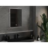 Mexen Erma espejo de baño iluminado 50 x 70 cm, LED 6000K, antivaho, marco negro - 9814-050-070-611-70