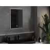 Mexen Erma osvijetljeno kupaonsko ogledalo 50 x 70 cm, LED 6000K, protiv magle, crni okvir - 9814-050-070-611-70