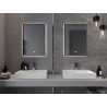 Mexen Erma verlicht badkamer spiegel 50 x 70 cm, LED 6000K, anti-condens, zwarte lijst - 9814-050-070-611-70