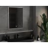 Mexen Erma valgustatud vannitoa peegel 60 x 80 cm, LED 6000K, udusumuta, must raam - 9814-060-080-611-70