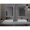 Mexen Erma verlicht badkamer spiegel 60 x 80 cm, LED 6000K, anti-condens, zwarte lijst - 9814-060-080-611-70
