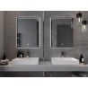 Mexen Erma verlichte badkamerspiegel 60 x 80 cm, LED 6000K, anti-condens, zwarte lijst - 9814-060-080-611-70