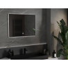 Mexen Erma verlichte badkamerspiegel 80 x 60 cm, LED 6000K, anti-condens, zwarte lijst - 9814-080-060-611-70