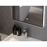 Mexen Erma espejo de baño retroiluminado 80 x 60 cm, LED 6000K, antivaho, marco negro - 9814-080-060-611-70