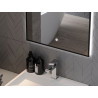 Mexen Erma lustro łazienkowe podświetlane 100 x 80 cm, LED 6000K, antypara, rama czarna - 9814-100-080-611-70