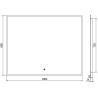 Mexen Erma espejo de baño iluminado 100 x 80 cm, LED 6000K, antivaho, marco negro - 9814-100-080-611-70