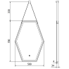 Mexen Orla beleuchteter Badezimmerspiegel 50 x 70 cm, LED 6000K, Antibeschlag, schwarzer Rahmen - 9815-050-070-611-70