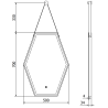 Mexen Orla lustro łazienkowe podświetlane 50 x 70 cm, LED 6000K, antypara, rama czarna - 9815-050-070-611-70