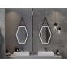 Mexen Orla lustro łazienkowe podświetlane 50 x 70 cm, LED 6000K, antypara, rama czarna - 9815-050-070-611-70