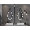 Mexen Orla valgustatud vannitoa peegel 50 x 70 cm, LED 6000K, udune, must raam - 9815-050-070-611-70