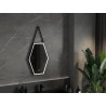 Mexen Orla miroir de salle de bains éclairé 50 x 70 cm, LED 6000K, anti-buée, cadre noir - 9815-050-070-611-70
