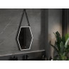 Mexen Orla espejo de baño retroiluminado 60 x 80 cm, LED 6000K, antivaho, marco negro - 9815-060-080-611-70