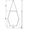 Mexen Orla verlichte badkamerspiegel 60 x 80 cm, LED 6000K, anti-condens, zwarte rand - 9815-060-080-611-70