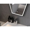 Mexen Orla lustro łazienkowe podświetlane 60 x 80 cm, LED 6000K, antypara, rama czarna - 9815-060-080-611-70