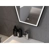 Mexen Orla miroir de salle de bains éclairé 60 x 80 cm, LED 6000K, antibuée, cadre noir - 9815-060-080-611-70