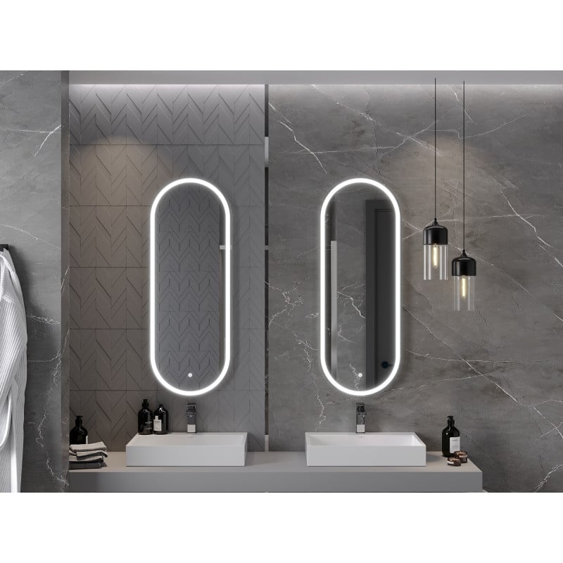 Mexen Bono LED-valaistu kylpyhuoneen peili 45 x 120 cm, LED 6000K, huurteenesto - 9816-045-120-611-00